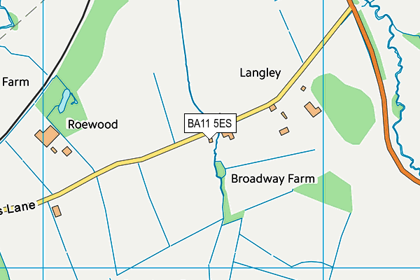 BA11 5ES map - OS VectorMap District (Ordnance Survey)