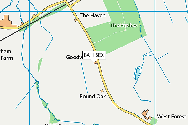 BA11 5EX map - OS VectorMap District (Ordnance Survey)