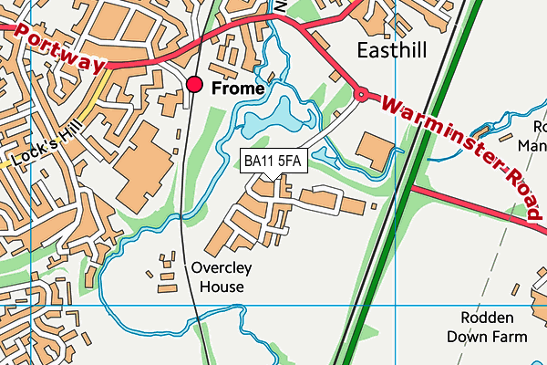 BA11 5FA map - OS VectorMap District (Ordnance Survey)