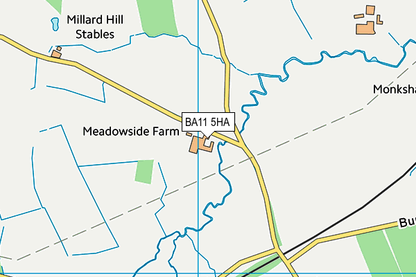 BA11 5HA map - OS VectorMap District (Ordnance Survey)