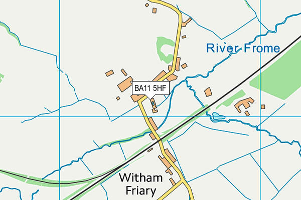 Witham Friary Recreation Ground map (BA11 5HF) - OS VectorMap District (Ordnance Survey)