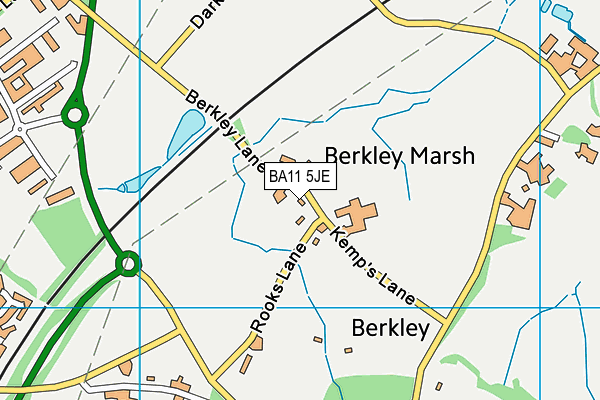 BA11 5JE map - OS VectorMap District (Ordnance Survey)