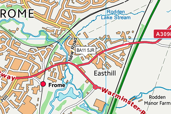 BA11 5JR map - OS VectorMap District (Ordnance Survey)