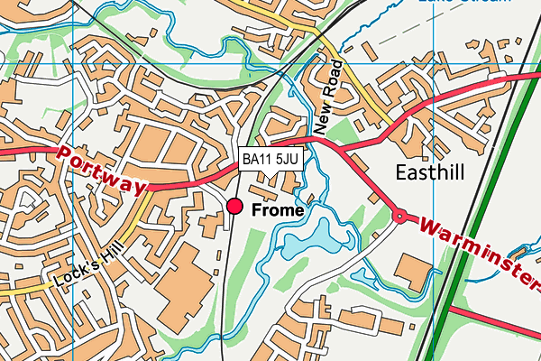 BA11 5JU map - OS VectorMap District (Ordnance Survey)