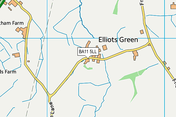 BA11 5LL map - OS VectorMap District (Ordnance Survey)