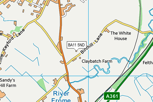 BA11 5ND map - OS VectorMap District (Ordnance Survey)