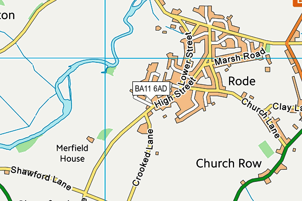 BA11 6AD map - OS VectorMap District (Ordnance Survey)
