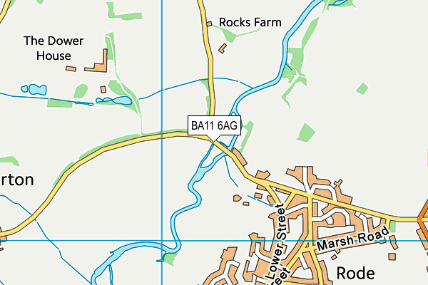 BA11 6AG map - OS VectorMap District (Ordnance Survey)