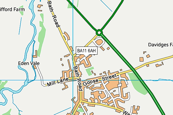 BA11 6AH map - OS VectorMap District (Ordnance Survey)