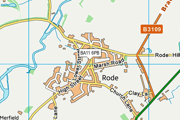 BA11 6PB map - OS VectorMap District (Ordnance Survey)