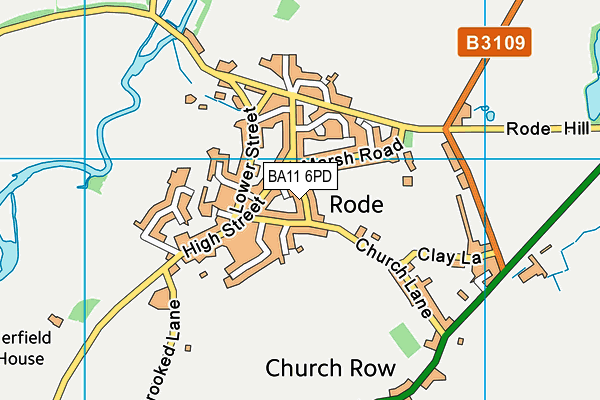 BA11 6PD map - OS VectorMap District (Ordnance Survey)