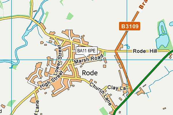 BA11 6PE map - OS VectorMap District (Ordnance Survey)