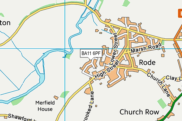 BA11 6PF map - OS VectorMap District (Ordnance Survey)