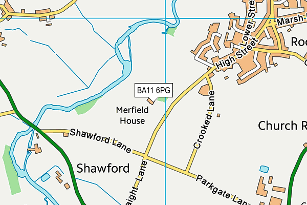 BA11 6PG map - OS VectorMap District (Ordnance Survey)