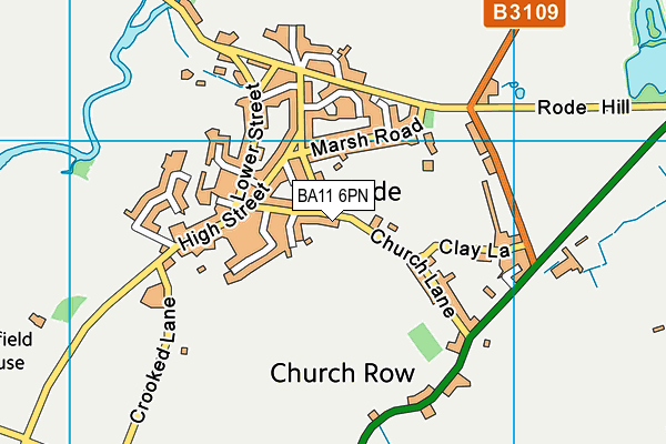 BA11 6PN map - OS VectorMap District (Ordnance Survey)