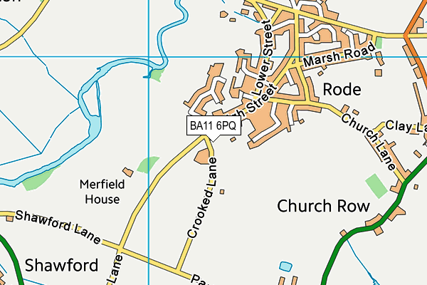 BA11 6PQ map - OS VectorMap District (Ordnance Survey)