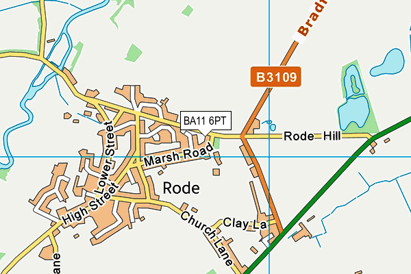 BA11 6PT map - OS VectorMap District (Ordnance Survey)