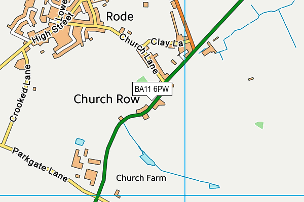 BA11 6PW map - OS VectorMap District (Ordnance Survey)