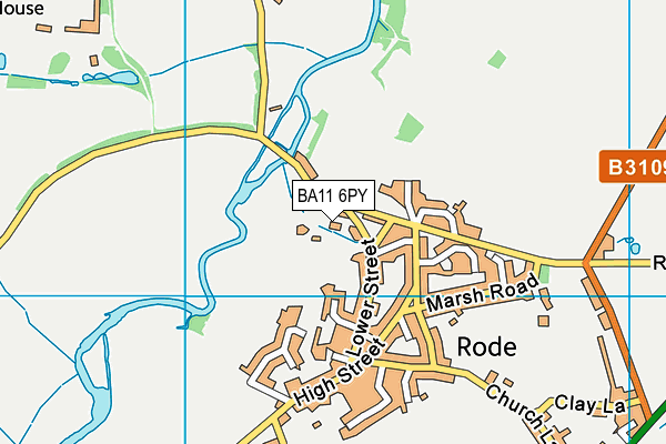 BA11 6PY map - OS VectorMap District (Ordnance Survey)