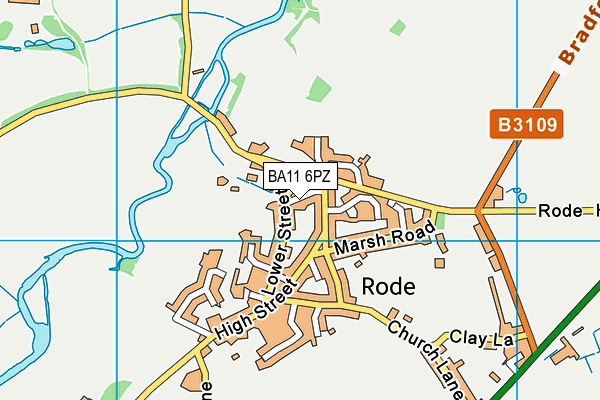 BA11 6PZ map - OS VectorMap District (Ordnance Survey)