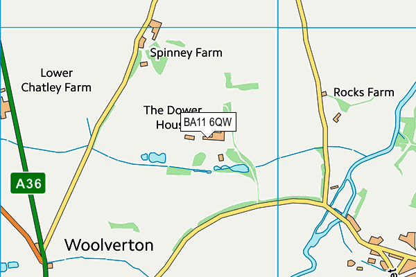 BA11 6QW map - OS VectorMap District (Ordnance Survey)