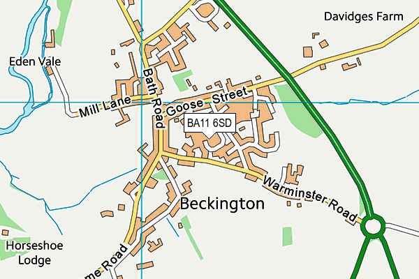 BA11 6SD map - OS VectorMap District (Ordnance Survey)