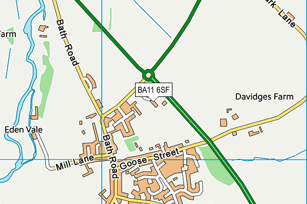BA11 6SF map - OS VectorMap District (Ordnance Survey)