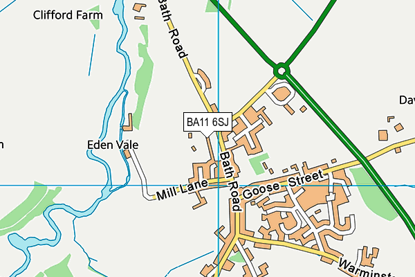 BA11 6SJ map - OS VectorMap District (Ordnance Survey)