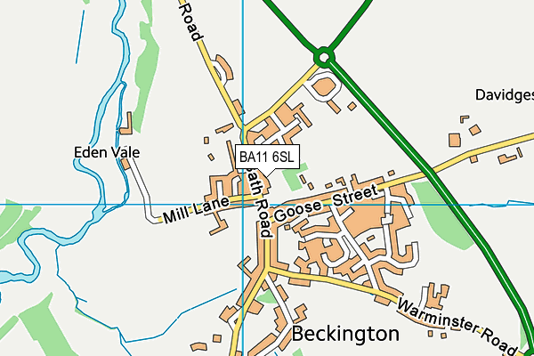 BA11 6SL map - OS VectorMap District (Ordnance Survey)