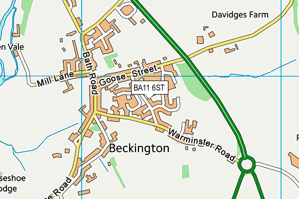 BA11 6ST map - OS VectorMap District (Ordnance Survey)