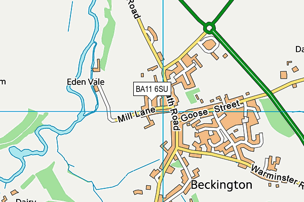 BA11 6SU map - OS VectorMap District (Ordnance Survey)