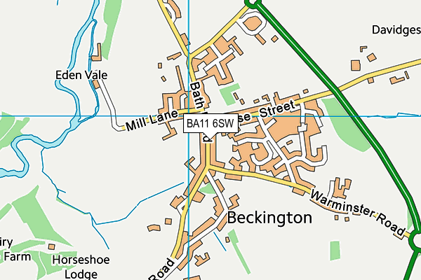 BA11 6SW map - OS VectorMap District (Ordnance Survey)
