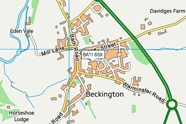 BA11 6SX map - OS VectorMap District (Ordnance Survey)