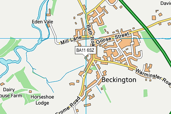 BA11 6SZ map - OS VectorMap District (Ordnance Survey)