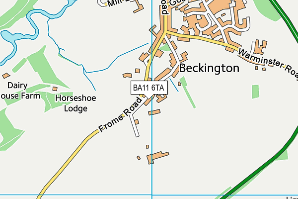 Map of BECKINGTON CASTLE LTD at district scale