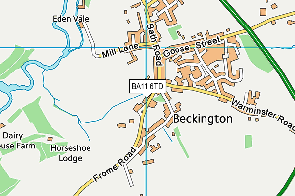 BA11 6TD map - OS VectorMap District (Ordnance Survey)