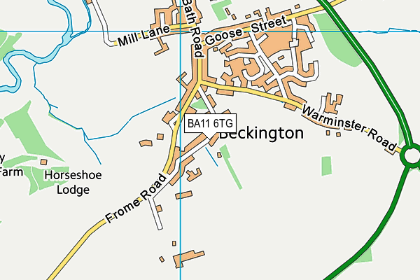 Beckington Church of England First School map (BA11 6TG) - OS VectorMap District (Ordnance Survey)