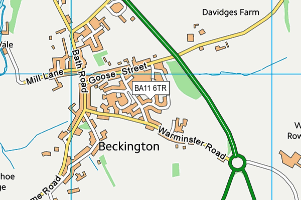 BA11 6TR map - OS VectorMap District (Ordnance Survey)