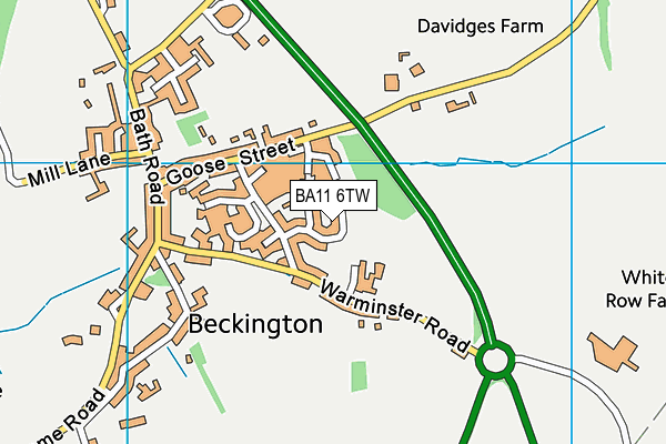 BA11 6TW map - OS VectorMap District (Ordnance Survey)