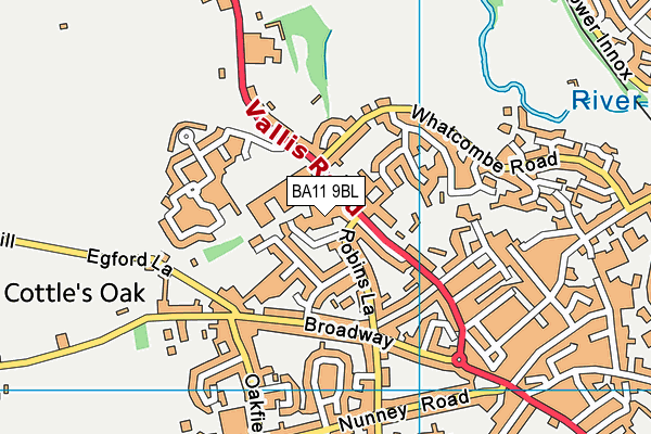 BA11 9BL map - OS VectorMap District (Ordnance Survey)