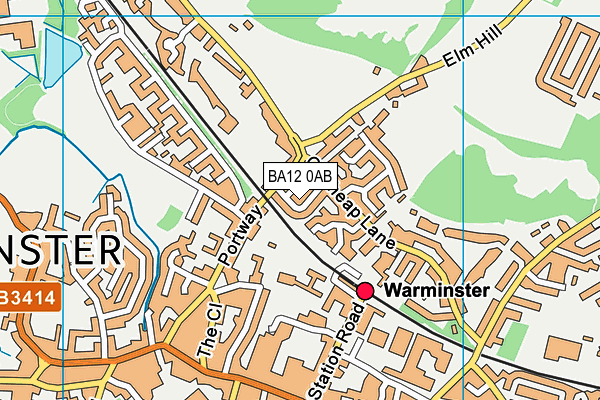 BA12 0AB map - OS VectorMap District (Ordnance Survey)