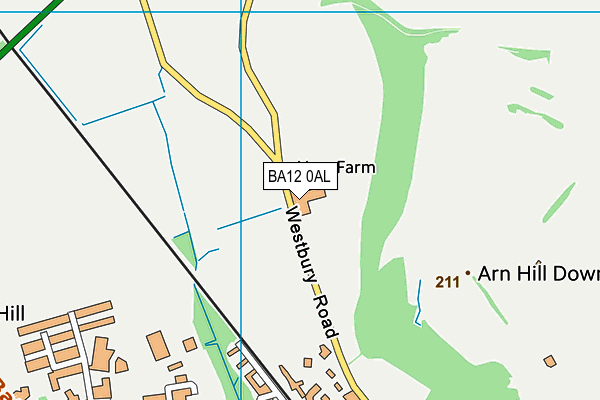 BA12 0AL map - OS VectorMap District (Ordnance Survey)