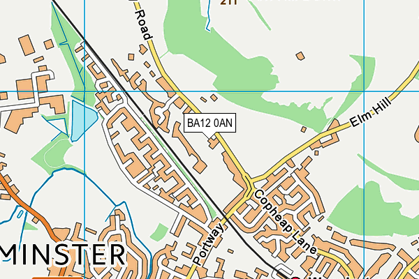BA12 0AN map - OS VectorMap District (Ordnance Survey)