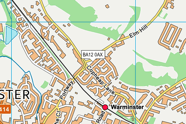 BA12 0AX map - OS VectorMap District (Ordnance Survey)