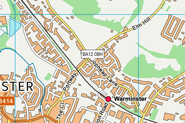 BA12 0BH map - OS VectorMap District (Ordnance Survey)