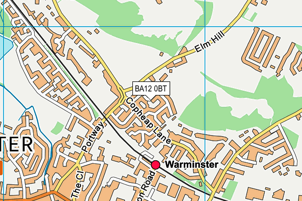 BA12 0BT map - OS VectorMap District (Ordnance Survey)