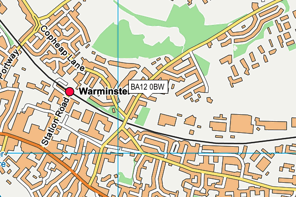 BA12 0BW map - OS VectorMap District (Ordnance Survey)