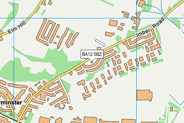 BA12 0BZ map - OS VectorMap District (Ordnance Survey)