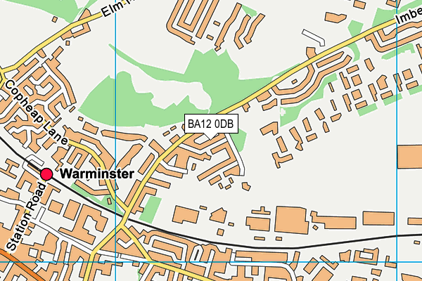 BA12 0DB map - OS VectorMap District (Ordnance Survey)