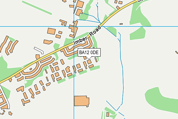 BA12 0DE map - OS VectorMap District (Ordnance Survey)